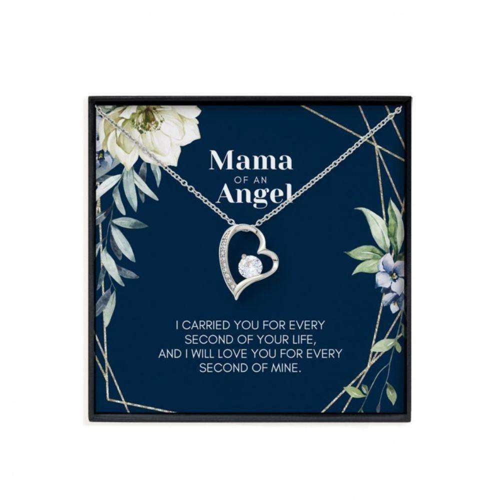 Memorials Necklace, Mama Of An Angel: Miscarriage Necklace Gift, Sorry For Your Loss, Angel Baby Bereavement Gift, Forever Love Rakva