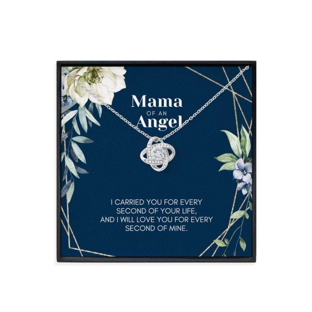 Memorials Necklace, Mama Of An Angel: Miscarriage Necklace Gift, Sorry For Your Loss, Angel Baby Bereavement Gift, Love Knot Rakva