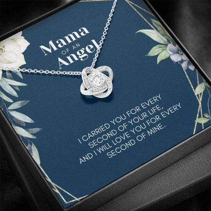 Memorials Necklace, Mama Of An Angel: Miscarriage Necklace Gift, Sorry For Your Loss, Angel Baby Bereavement Gift, Love Knot Rakva