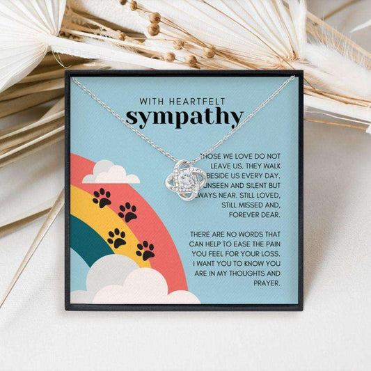 Memorials Necklace, Rainbow Bridge Memorial Gift: Dog Loss Pet Memorial Gift, Pet Sympathy Gift, Cat Loss Gift Necklace Rakva