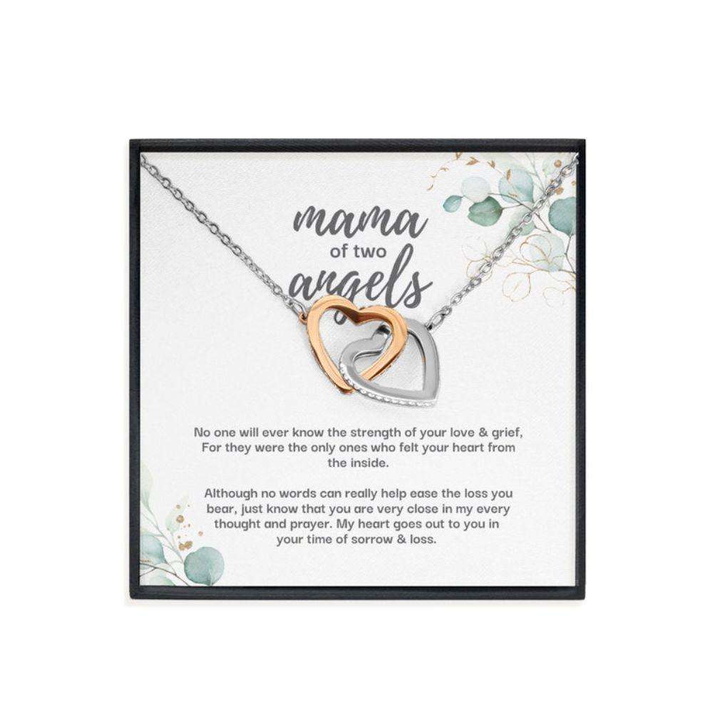 Memorials Necklace, Twins Miscarriage Gift Necklace, Loss Of Babies Gift, Twin Angel Baby Gift, Loss Of Pregnancy Rakva