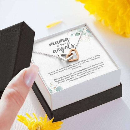 Memorials Necklace, Twins Miscarriage Gift Necklace, Loss Of Babies Gift, Twin Angel Baby Gift, Loss Of Pregnancy Rakva