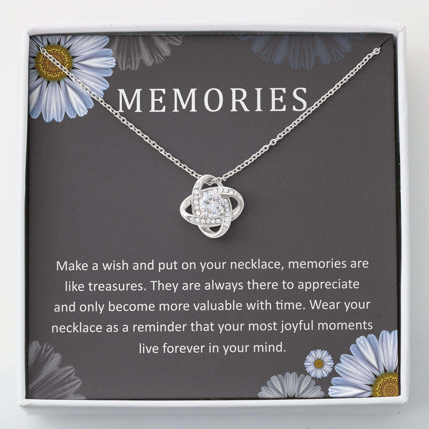 Memories Necklace, Love Knots Necklace “ Reminder Memories Are Treasures Necklace Rakva
