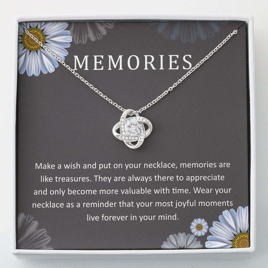 Memories Necklace, Love Knots Necklace “ Reminder Memories Are Treasures Necklace Rakva