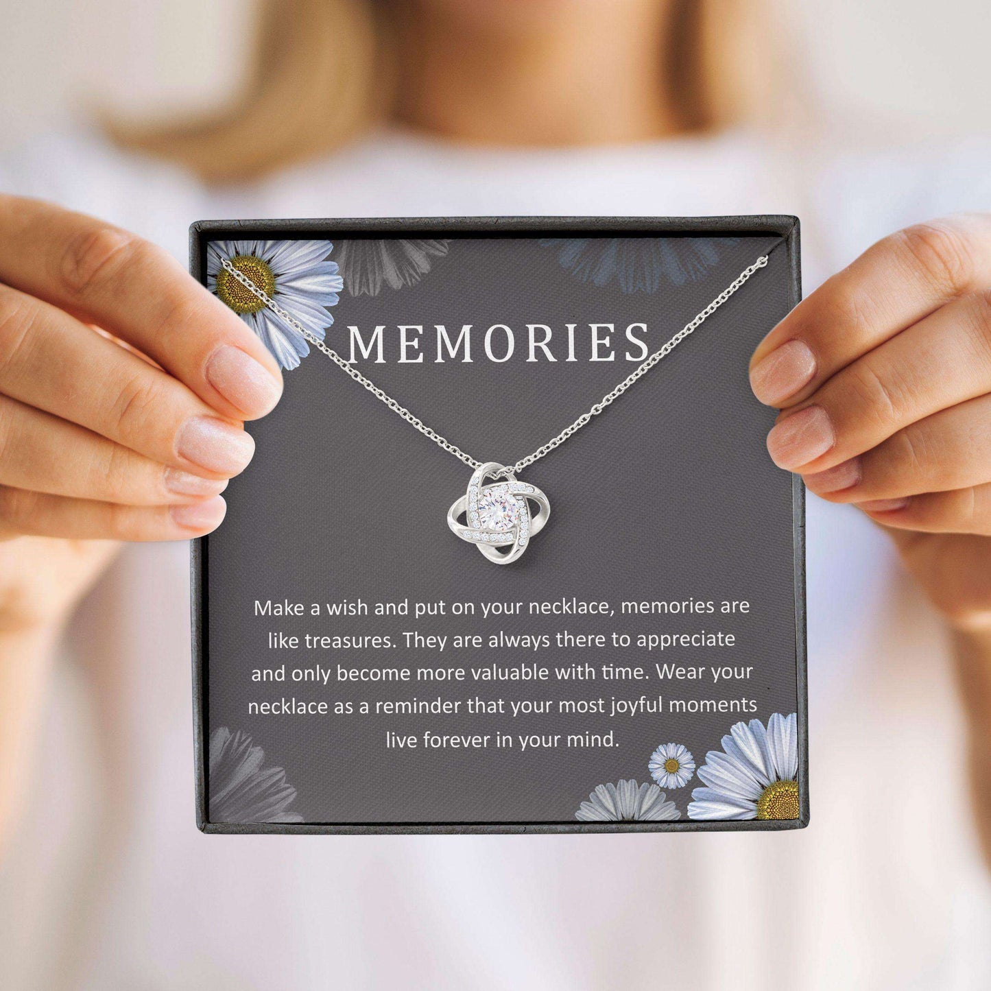 Memories Necklace, Love Knots Necklace “ Reminder Memories Are Treasures Necklace Rakva