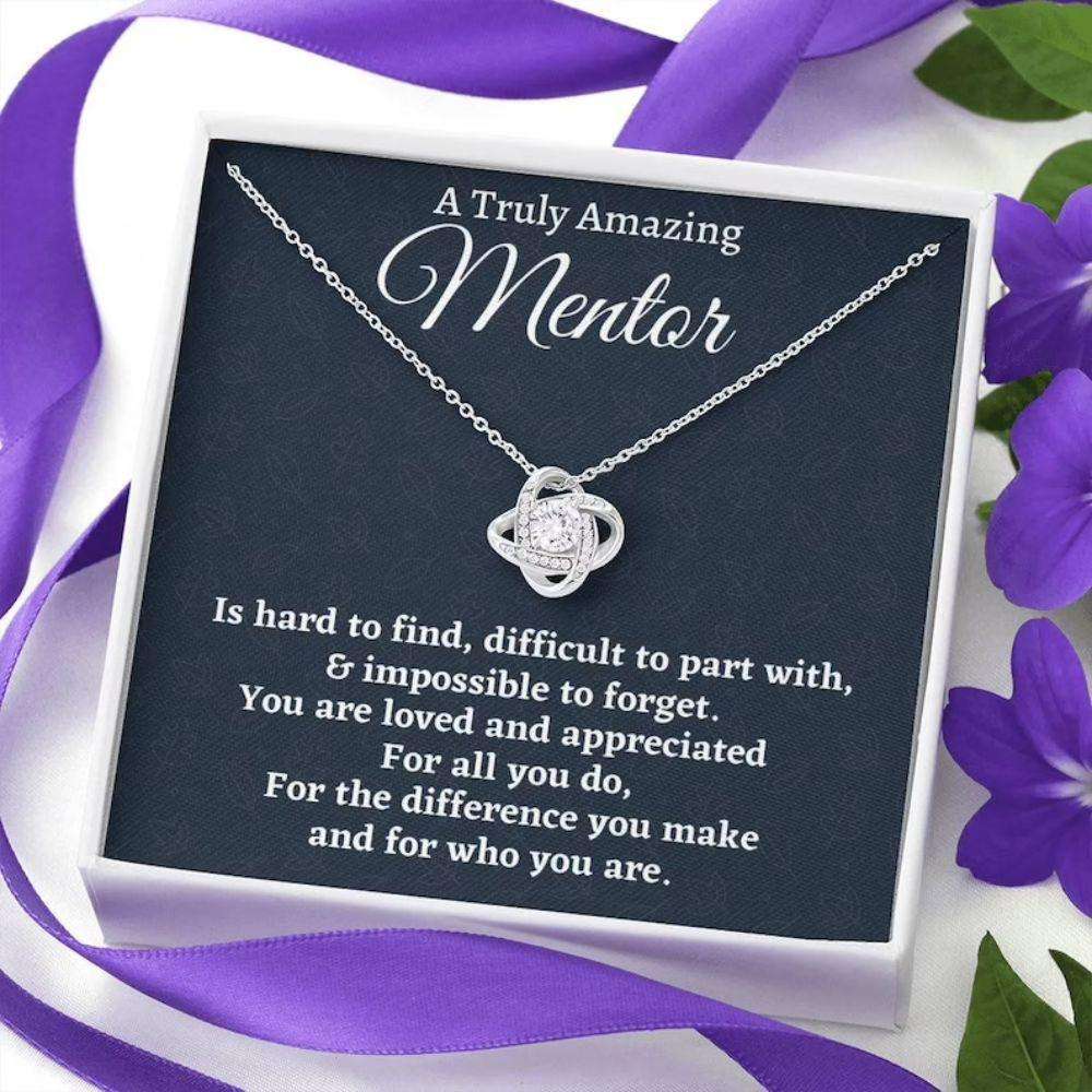 Mentor Necklace, Mentor Gift, Appreciation Gift For A Mentor, Love Knot Necklace, Mentor Gift Rakva
