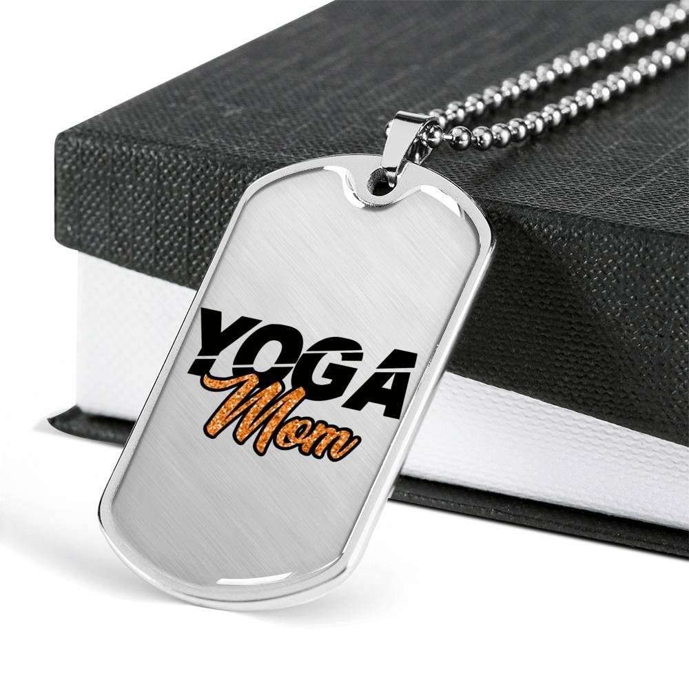 Mom Dog Tag Custom Picture Mother’S Day, Best Gift For Yoga Mom Dog Tag Custom Picture Necklace Gifts for Mother (Mom) Rakva