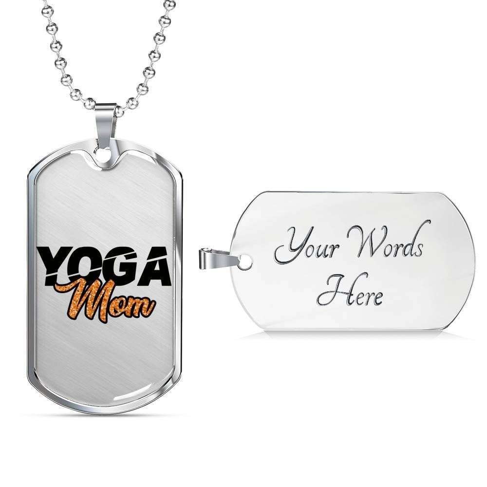 Mom Dog Tag Custom Picture Mother’S Day, Best Gift For Yoga Mom Dog Tag Custom Picture Necklace Gifts for Mother (Mom) Rakva