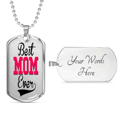 Mom Dog Tag Custom Picture Mother’S Day, Best Mom Ever Dog Tag Necklace Gift For Women Gifts for Mother (Mom) Rakva