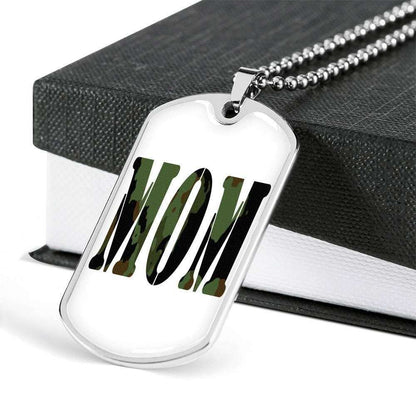 Mom Dog Tag Custom Picture Mother’S Day Gift, Military Moms Dog Tag Military Chain Necklace For Army Mom Gifts for Mother (Mom) Rakva