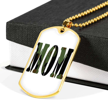 Mom Dog Tag Custom Picture Mother’S Day Gift, Military Moms Dog Tag Military Chain Necklace For Army Mom Gifts for Mother (Mom) Rakva