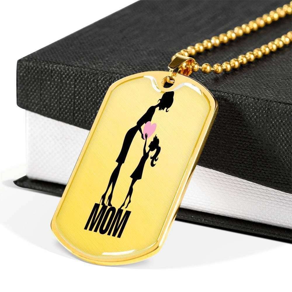 Mom Dog Tag Custom Picture Mother’S Day Gift, Mom Lover Dog Tag Military Chain Necklace For Mom Gifts for Mother (Mom) Rakva