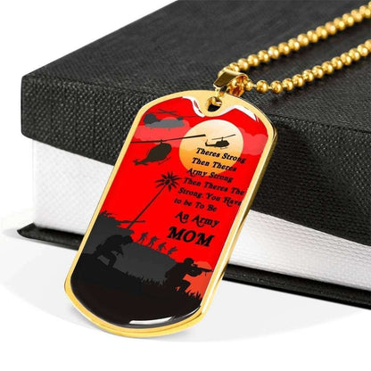 Mom Dog Tag Custom Picture Mother’S Day Gift, Perfect Gift Dog Tag Military Chain Necklace For Soldier Mother Gifts for Mother (Mom) Rakva
