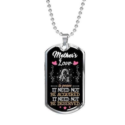 Mom Dog Tag Custom Picture Mother’S Day, Its Peace It Need Not Be Acquired Dog Tag Necklace Gift For Mom Gifts for Mother (Mom) Rakva