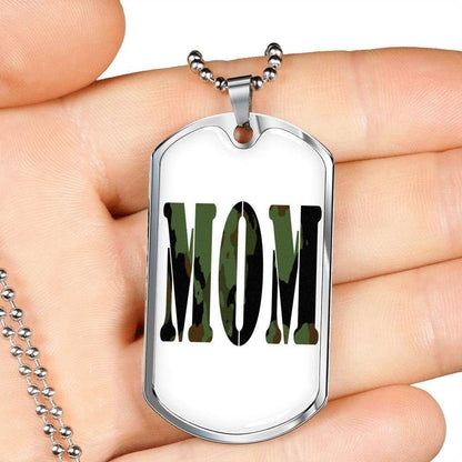 Mom Dog Tag Mother’S Day Gift, Military Moms Dog Tag Military Chain Necklace For Army Mom Gifts for Mother (Mom) Rakva
