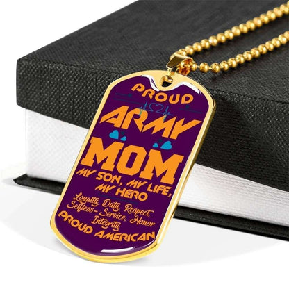 Mom Dog Tag Mother’S Day Gift, Proud Army Mom Dog Tag Military Chain Necklace Gift For Men Gifts for Mother (Mom) Rakva