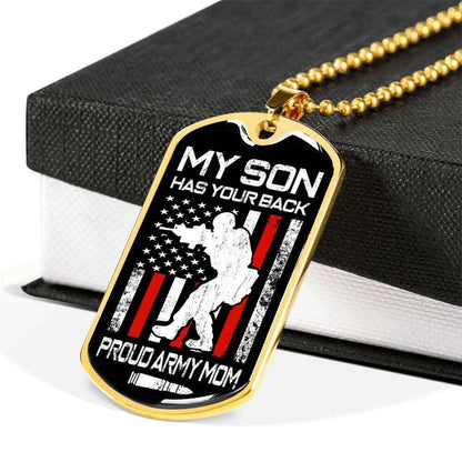 Mom Dog Tag Mother’S Day Gift, Proud Army Mom Dog Tag Military Chain Necklace Gift For Men Gifts for Mother (Mom) Rakva