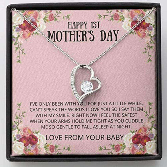Mom Necklace, 1St Mother’S Day Necklace Gift For Mom “ I Love You Necklace, First Mother’S Day Gifts for Mother (Mom) Rakva