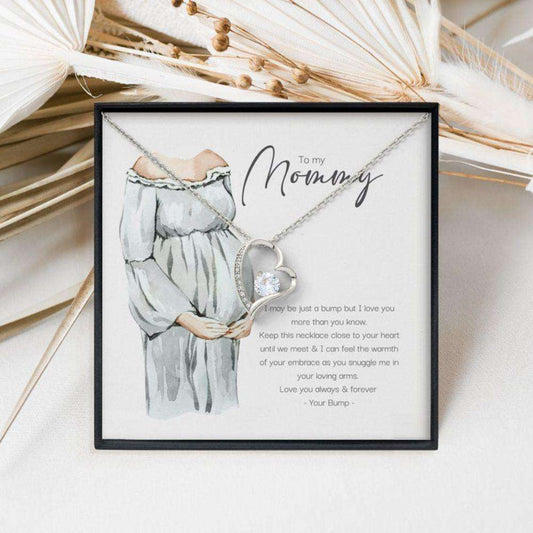 Mom Necklace, Expecting Mom Gift, Cz Heart Necklace Gift For New Mom, Best Friend Gift, Pregnant Sister Gift, New Mom Gift Rakva
