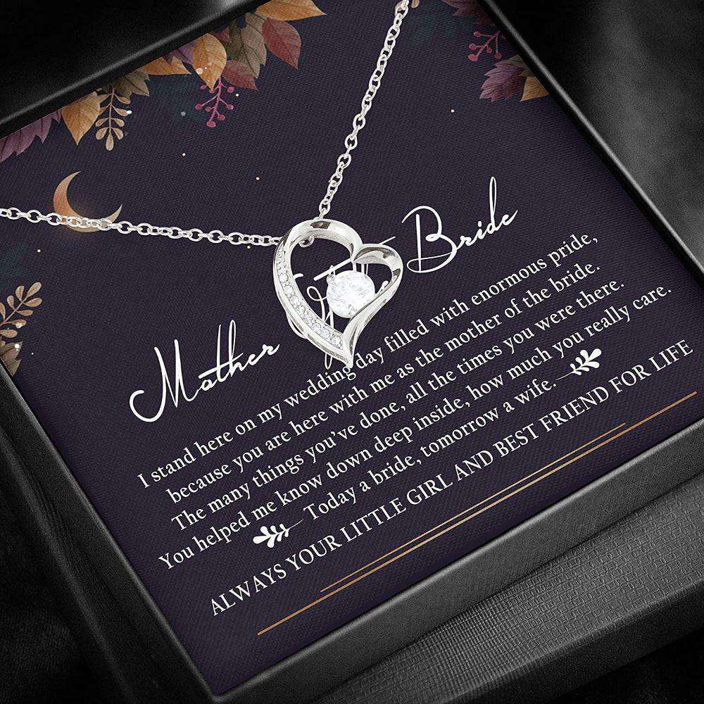 Mom Necklace, Forever Love Necklace Mother Of The Bride Necklace Wedding Gifts Gifts for Mother (Mom) Rakva