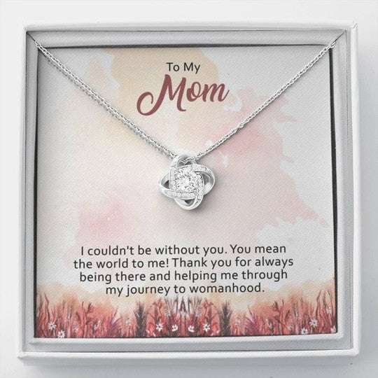 Mom Necklace, Gift For Mom Love Knot Necklace I Couldn’T Be Without You Gifts for Mother (Mom) Rakva