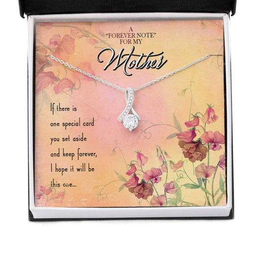 Mom Necklace, Gift For Mother’S Day A Forever Note For My Mother, Vintage Message Card Beauty Necklace Gifts for Mother (Mom) Rakva