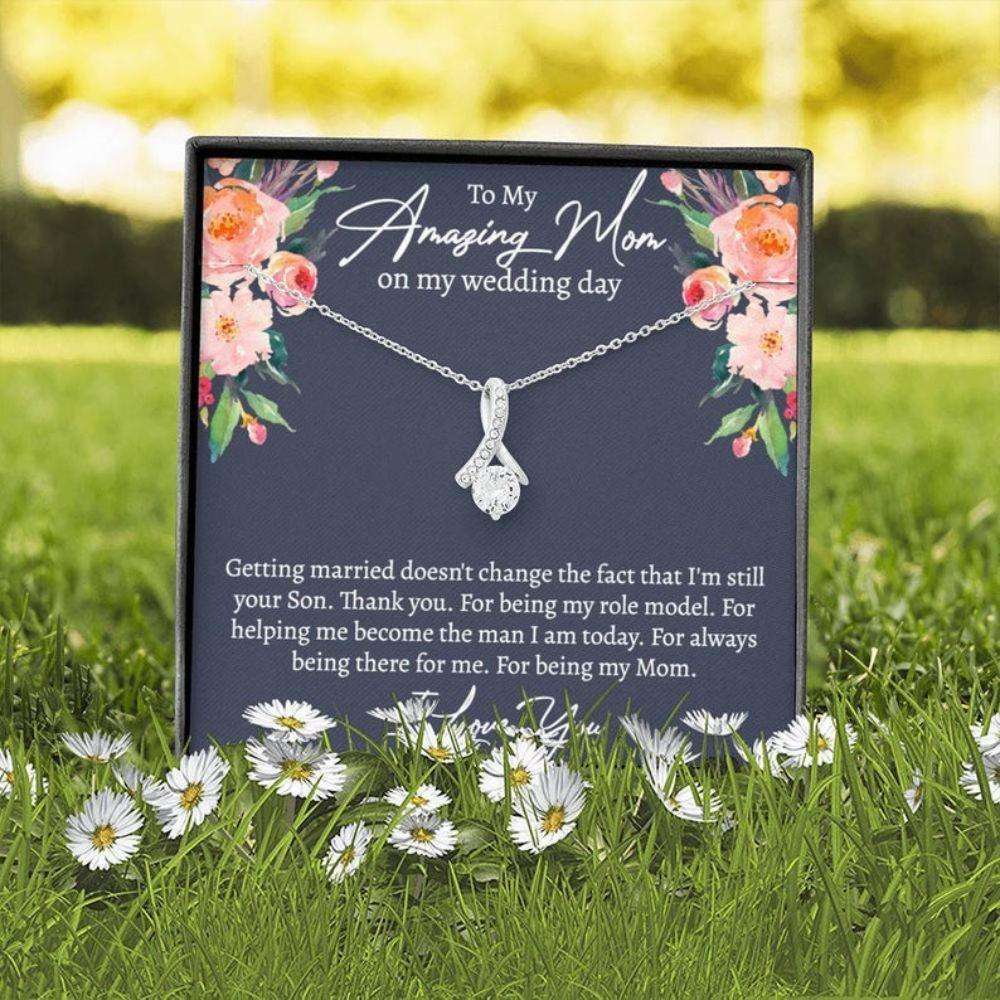 Mom Necklace, Gift To Mom On My Wedding Day, Wedding Gift, To My Mom Necklace From Son Gifts for Mother (Mom) Rakva