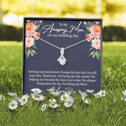 Mom Necklace, Gift To Mom On My Wedding Day, Wedding Gift, To My Mom Necklace From Son Gifts for Mother (Mom) Rakva