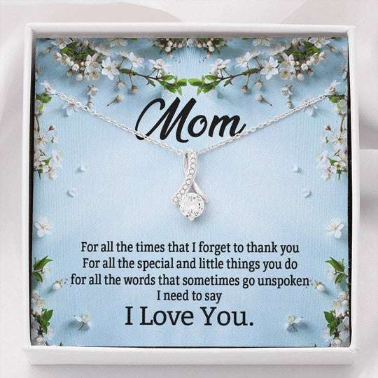 Mom Necklace, I Love You Gift For Mom Flowers Alluring Beauty Necklace Gifts for Mother (Mom) Rakva