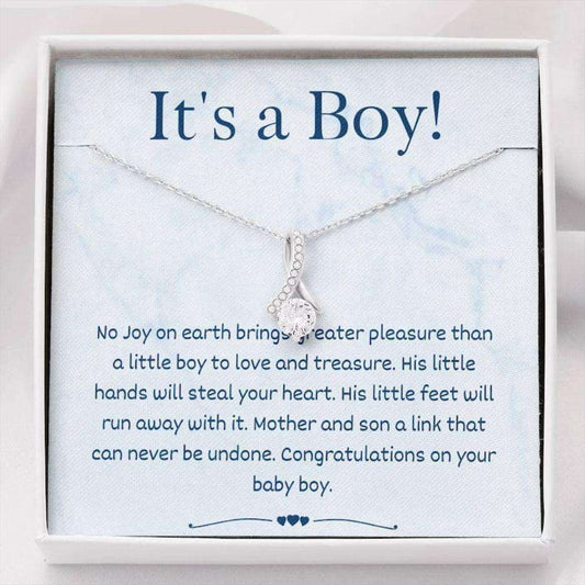 Mom Necklace, It’S A Baby Boy New Mom Necklace Gift, Gift For New Baby, New Mommy Gift Rakva