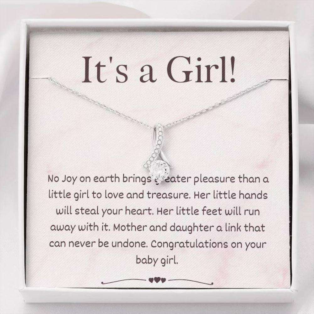 Mom Necklace, It’S A Baby Girl New Mom Necklace Gift, Gift For New Baby Girl, New Mommy Gift Rakva