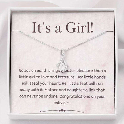Mom Necklace, It’S A Baby Girl New Mom Necklace Gift, Gift For New Baby Girl, New Mommy Gift Rakva