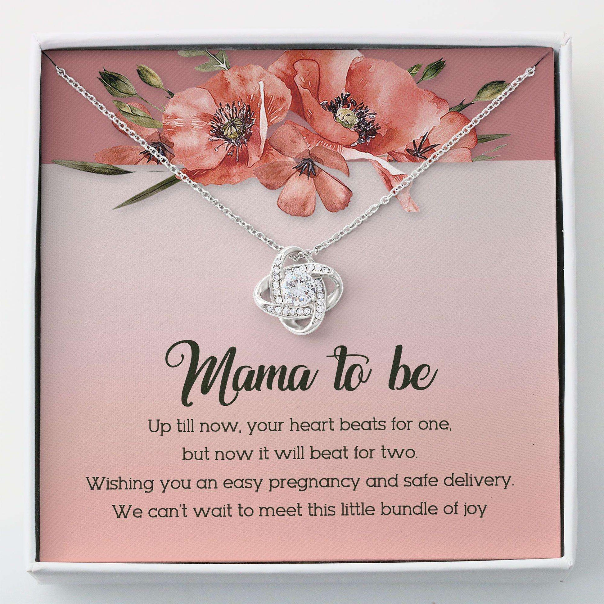 Mom Necklace, Mama Necklace Gift “ Mama To Be Gift Mothers Day Love Knot Necklace Gifts for Mother (Mom) Rakva