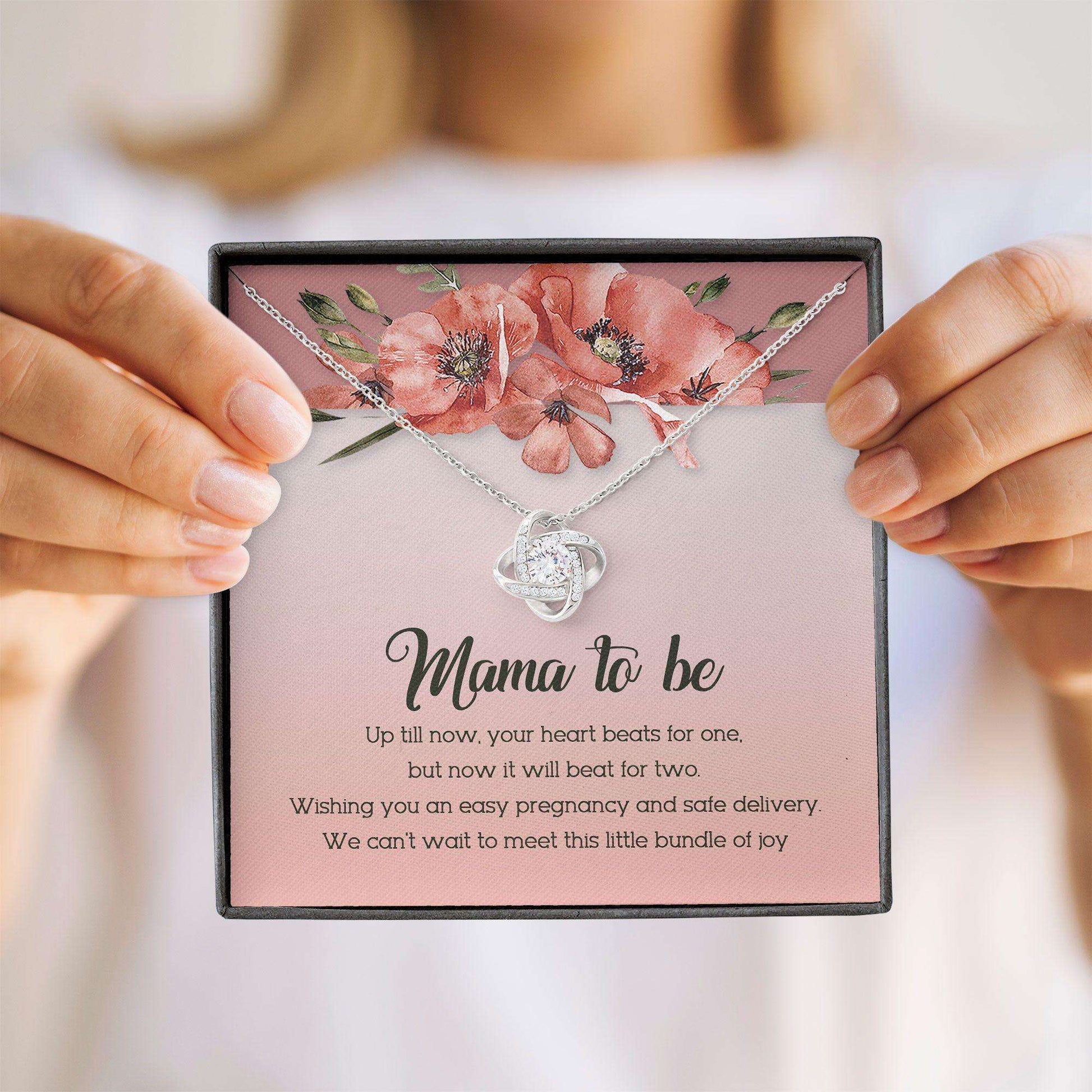 Mom Necklace, Mama Necklace Gift “ Mama To Be Gift Mothers Day Love Knot Necklace Gifts for Mother (Mom) Rakva