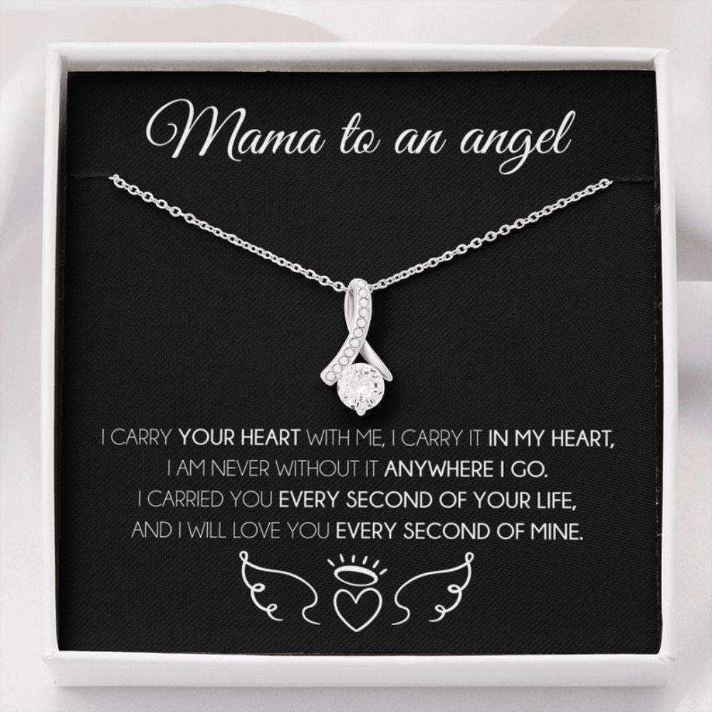 Mom Necklace, Mama To An Angel Necklace, Miscarriage Gift, Miscarriage Keepsake, Pregnancy Loss Rakva