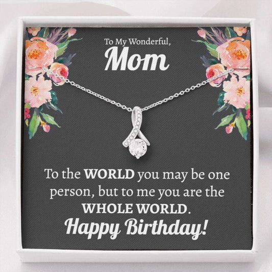Mom Necklace, Mom 50Th Birthday Gift, 50 Years Old Gift For Mom, Mom Who Has Everything, Mother Birthday Necklace Gifts for Mother (Mom) Rakva