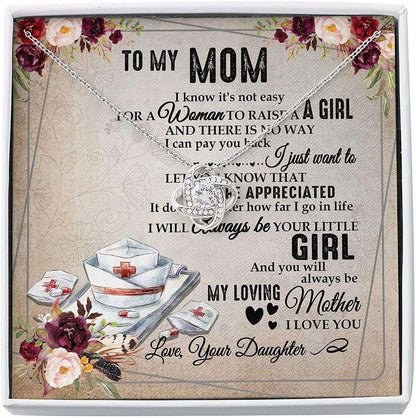 Mom Necklace Mom Nurse Necklace Gift “ Always Be Your Litte Girl Gifts for Mother (Mom) Rakva