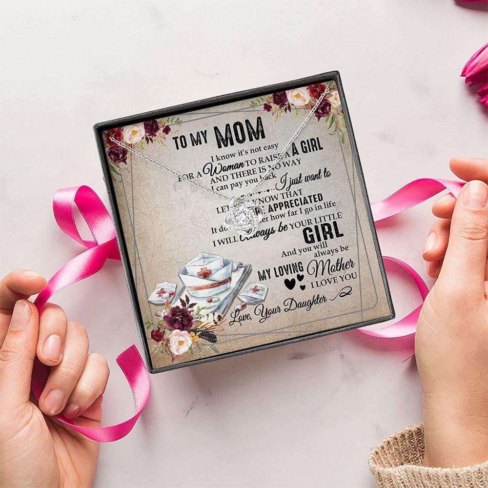 Mom Necklace Mom Nurse Necklace Gift “ Always Be Your Litte Girl Gifts for Mother (Mom) Rakva