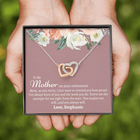 Mom Necklace, Mom Retirement Necklace Gift, Best Retirement Gift For Mom, Retiring Mother Gifts for Mother (Mom) Rakva