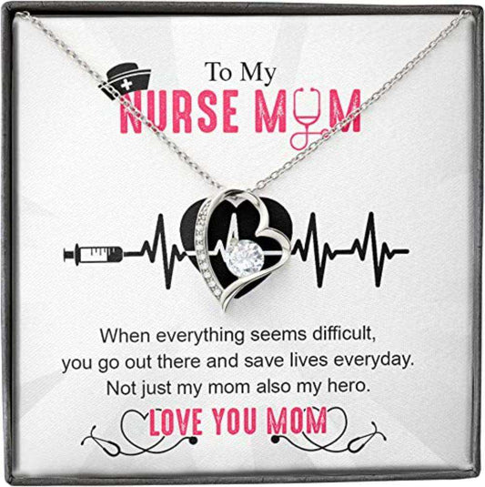 Mom Necklace, Mother Daughter Son Necklace, Presents For Nurse Mom Gifts, Hero Save Lives Dughter's Day Rakva