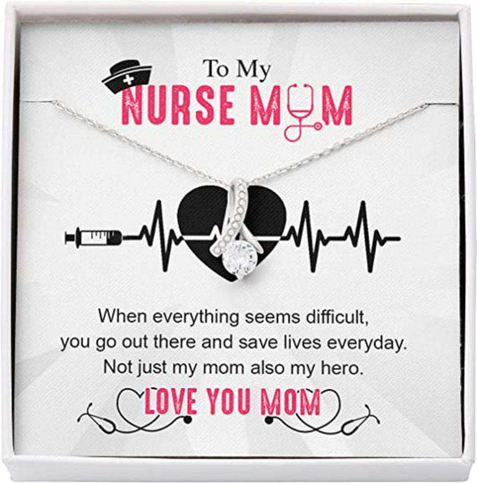 Mom Necklace, Mother Daughter Son Necklace, Presents For Nurse Mom Gifts, Hero Save Lives Dughter's Day Rakva