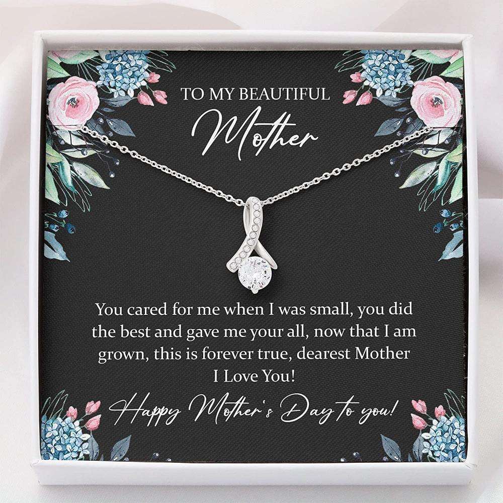 Mom Necklace, Mother Day Necklace “ To My Beautiful Mother “ Necklace Gift For Mom Gifts for Mother (Mom) Rakva