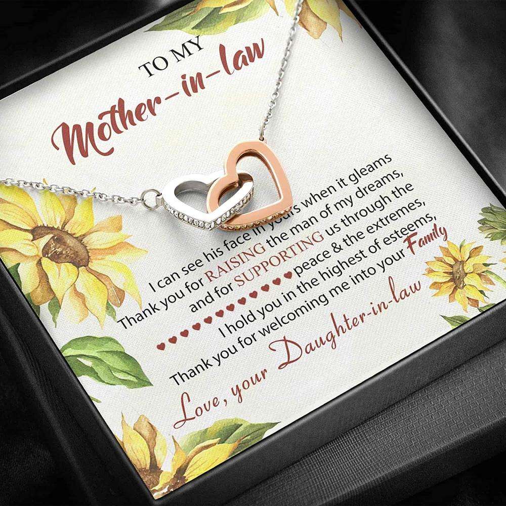 Mom Necklace, Mother In Law Necklace “ To My Mother-In-Law Gift Mothers Day Gifts for Mother (Mom) Rakva