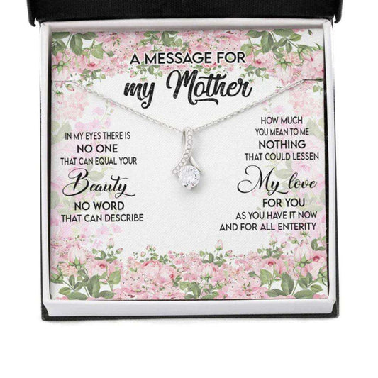 Mom Necklace, Mother Necklace: Gift For Mother’S Day A Message For My Mother, Flower Message Card Gifts for Mother (Mom) Rakva