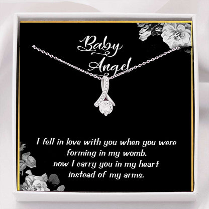 Mom Necklace, Mother Of Baby Angel Necklace, Heaven Miscarriage Stillborn Loss Sympathy Memorial Gift Rakva