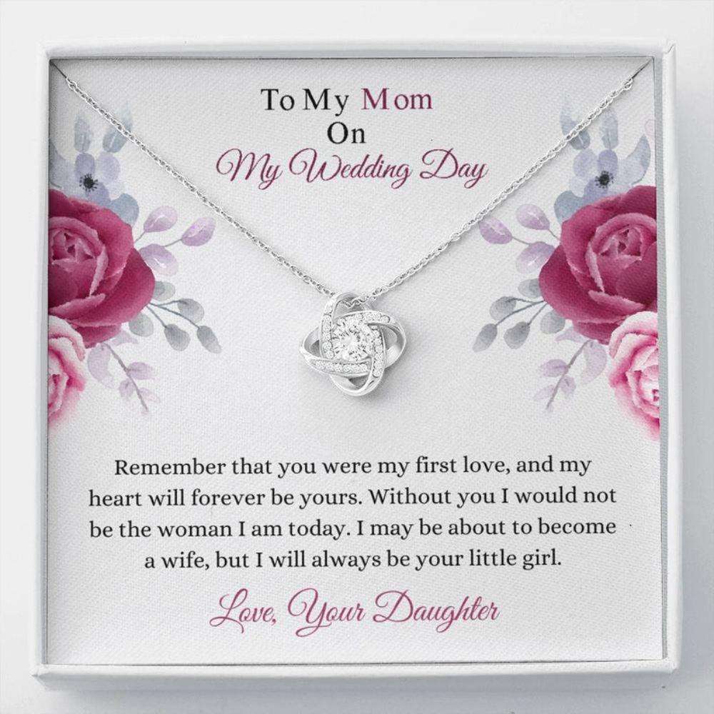 Mom Necklace, Mother Of The Bride Gift “ Mom Wedding Necklace “ Pretty Necklace “ Mom Bride Card “ Wedding Day Gift Gifts for Mother (Mom) Rakva