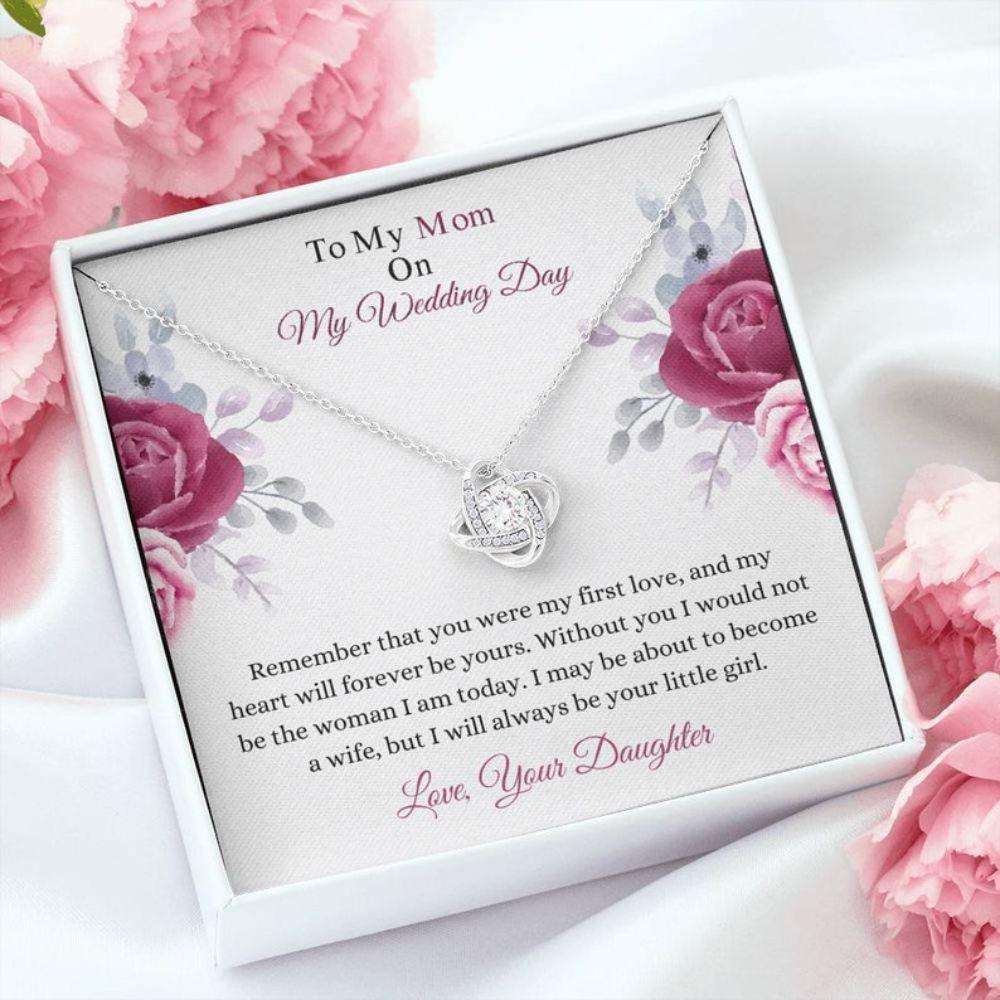 Mom Necklace, Mother Of The Bride Gift “ Mom Wedding Necklace “ Pretty Necklace “ Mom Bride Card “ Wedding Day Gift Gifts for Mother (Mom) Rakva