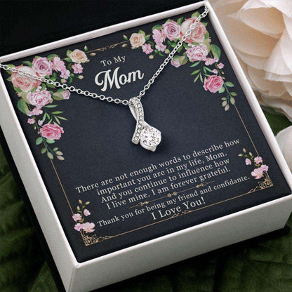 Mom Necklace, Mother’S Day Necklace To My Mom From Son/Daughter, Thank You Mom Gift, Mom Jewelry Gifts For Daughter Rakva