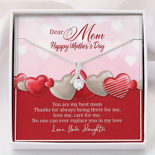 Mom Necklace, Mothers Day Necklace “ Thank You For Best Mom Gift Necklace From Daughter Gifts For Daughter Rakva