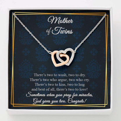 Mom Necklace, Necklace Gift For Mom Of Twins, Mother Of Twins Gift, New Mom Gift Rakva